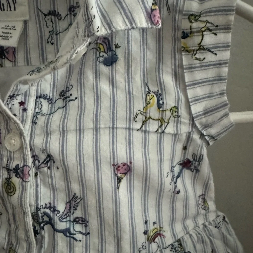 GAP Baby Unicorn Stripe Cotton Dress 12-18 Months